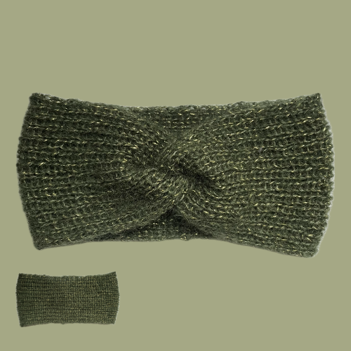 Headband Guillemette (Vert et doré)